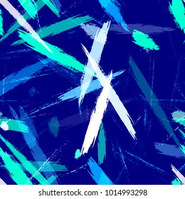 Fabric Texture with Grunge Strokes and Stripes. Paintbrush Lines Pattern. Holiday, Summer Watercolor Texture. Packaging, Fabric Print Design Pattern.