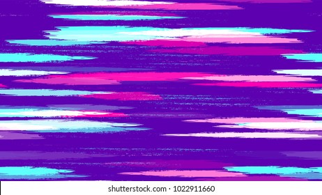 Fabric Texture with Grunge Strokes and Stripes. Hand Drawn Fashion Seamless Pattern. Painted Watercolor Style Texture. Cloth, Linen, Textile Print Design Pattern.