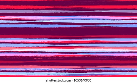 Fabric Texture with Grunge Strokes and Stripes. Hand Drawn Fashion Seamless Pattern. Paint Watercolor Style Stripes. Packaging, Fabric Print Design Pattern.