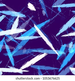 Fabric Texture with Grunge Strokes and Stripes. Grungy Seamless Lines Pattern Design. Painted Watercolor Style Texture. Cloth, Linen, Textile Print Design Pattern.