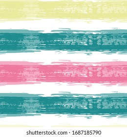 Fabric Texture with Grunge Strokes and Stripes. Grungy Seamless Lines Pattern Design. Painted Watercolor Style Texture. Hand drown paint strokes decoration artwork.