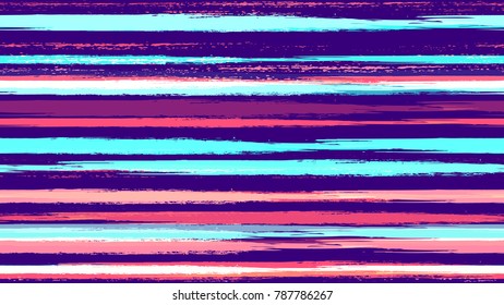Fabric Texture with Grunge Strokes and Stripes. Hand Painted Fashion Seamless Pattern. Painted Watercolor Style Texture. Fabric, Fashion Print Design Pattern.