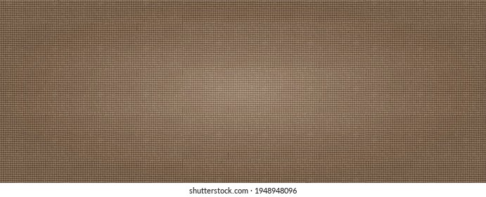 Fabric texture. Linen of muted brown color. Rectangular vector illustration. Grid. Cell. Use as a background, wallpaper, packaging, overlay on any base, for decoration, design. Eps10.