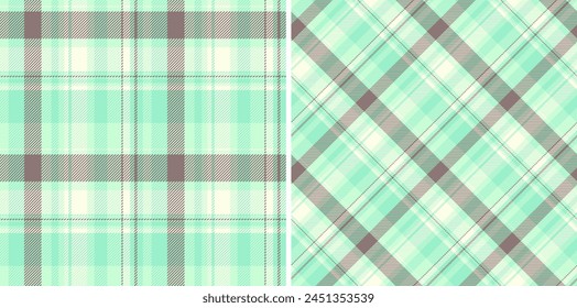 Fabric texture pattern of plaid background textile with a vector seamless check tartan. Set in spring colours for modern carpets stylish living rooms.