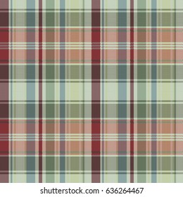 Fabric texture pixel seamless pattern plaid. Vector illustration.