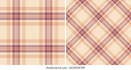 Textura de tela sin fisuras del vector de fondo tartán con un patrón de control de plaid conjunto textil en colores dorados.