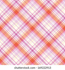 Fabric texture. Seamless tartan pattern. Vector background. 