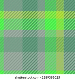 Fabric texture textile. Tartan background pattern. Check plaid vector seamless in turquoise and lime colors.