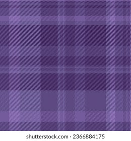 Fabric texture textile of vector check background with a pattern seamless tartan plaid in violet and indigo colors.