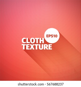 fabric texture. Vector cloth background. Cotton red pattern