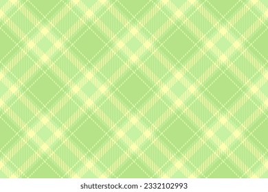 Fabric texture vector of seamless tartan pattern with a textile check plaid background in green and light colors.