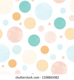 Fabric textured circles seamless pattern print