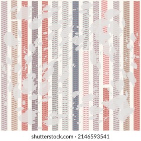  Impresión de patrones sin fisuras de textura de tela, líneas geométricas, diseño monocromo de rayas geométricas. fondo de pantalla diagonal vectorial.