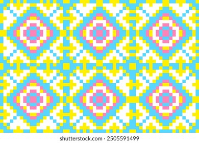 fabric thai ethnic pattern, silk weaving colorful pattern, fabric native seamless background, handwoven textile traditional product concept