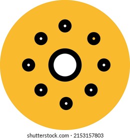 Fabric thread roll, illustration, vector on a white background.