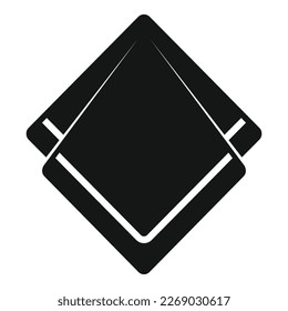 Fabric towel icon simple vector. Napkin tissue. Clean cloth