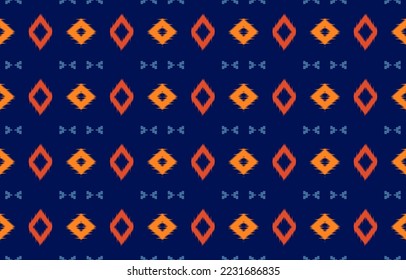 Fabric tribal ethnic pattern with geometric elements. Vector seamless ethnic oriental ikat pattern traditional. Abstract design perfect for textile, background, carpet, wallpaper, clothing, wrapping.