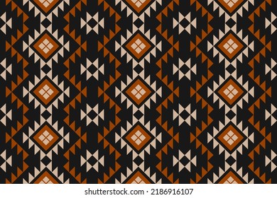 Fabric tribal pattern art. Geometric ethnic seamless pattern traditional. American, Mexican style. Design for background, wallpaper, illustration, fabric, clothing, carpet, textile, batik, embroidery.