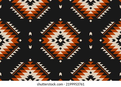 Arte de patrones tribales de tela. Patrón geométrico étnico sin costuras tradicional. Huella de ornamento étnico azteca. estilo mexicano. Diseño de fondo, tela, ropa, alfombra, textil, batik, bordado.