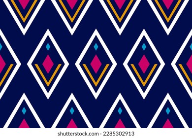 Arte de patrones tribales de tela. Patrón geométrico étnico sin costuras tradicional. de estilo americano y mexicano. Diseño para fondo, papel pintado, ilustración, tela, ropa, alfombra, textil, batik, bordado.