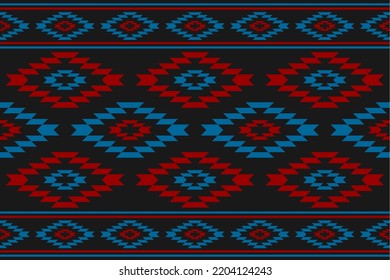 Fabric tribal pattern style. Geometric ethnic seamless pattern traditional. Aztec ethnic ornament print. Design for background, fabric, clothing, carpet, textile, batik, embroidery.