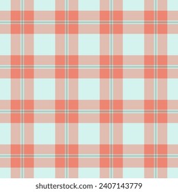 Fabric vector background of plaid check pattern with a texture textile seamless tartan in light and red colors.