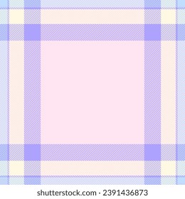 Fabric vector background of tartan check texture with a seamless textile pattern plaid in light and indigo colors.