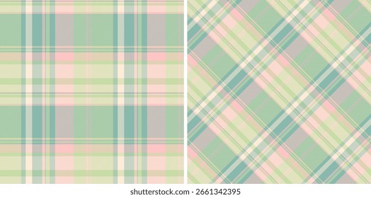 Stoff Vektor Hintergrund von Tartan Check Textil mit einem Muster karierten Textur nahtlos. In Lieblingsfarben für benutzerdefinierte Geometrie in mehrfarbiger Form.