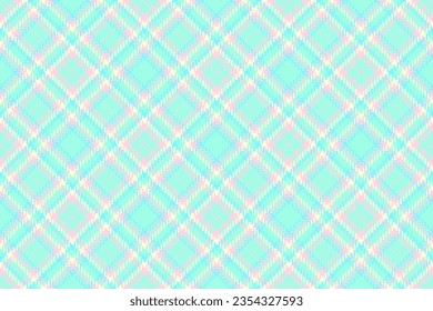 Stoffvektortest von Tartan-Textilien nahtlos mit strukturiertem Hintergrund in Teal- und hellen Farben.