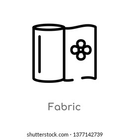 fabric vector line icon. Simple element illustration. fabric outline icon from sew concept. Can be used for web and mobile