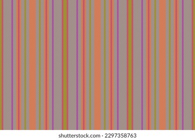 Fabric vector lines. Textile background texture. Seamless pattern stripe vertical in orange and violet colors.