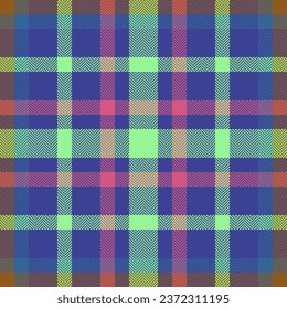 Fabric vector tartan of background seamless check with a texture pattern plaid textile in blue and green colors.