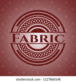 Fabric vintage red emblem