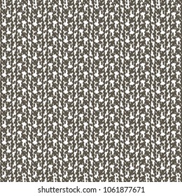 A fabric of wool  knitted in  stripes and squares. Tweed texture. Monochrome pattern. Vector design.