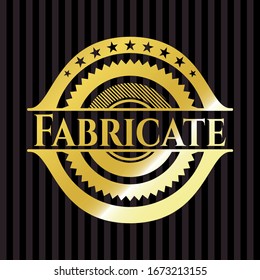 Fabricate shiny badge. Vector Illustration. Detailed.