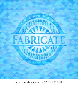 Fabricate sky blue mosaic emblem