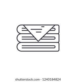 Fabrics line icon concept. Fabrics vector linear illustration, symbol, sign