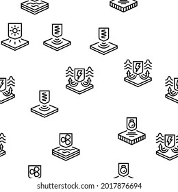 Iconos de la colección Propiedades de tejidos (Fabrics Properties) Set Vector. Propiedades Elásticas Y Estiradas, Cálidas Y Frías, Tejidos Antibacterianos Y Respirables Ilustraciones De Contorno Negro