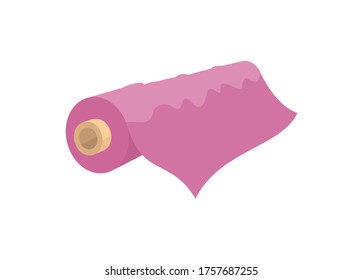 Fabrics roll. Simple flat illustration