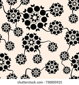 Fabrik pattern made of connected stylized flowers