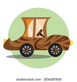 Fabulous car retro style. Excellent illustration design.