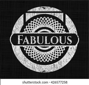 Fabulous chalk emblem, retro style, chalk or chalkboard texture