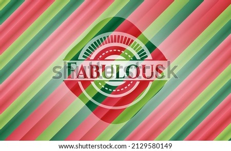Fabulous christmas emblem background. Vector Illustration. Detailed. 
