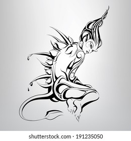 A fabulous creature. vector illustration