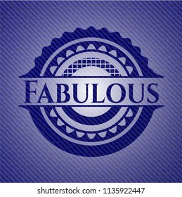 Fabulous emblem with jean texture