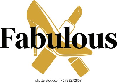 Fabulous fan typography design vector illustration for stylish fashion glamour attitude and cool trendy vibe on transparent background.