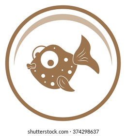 Fabulous fish vector icon.