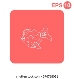 Fabulous fish vector icon.