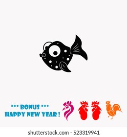 Fabulous fish vector icon