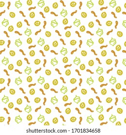 fabulous forest spring leaves set, seamless patterns